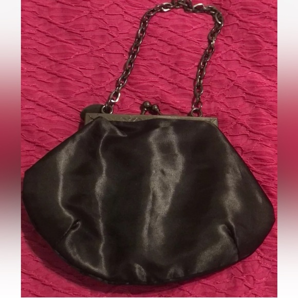 Lanvin Parfums Women's Clutch Bag, Small Sized, Black Satin-type Material - Picture 1 of 4